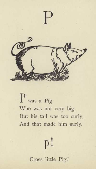 文字P 作： Edward Lear